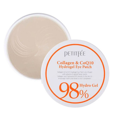 Гидрогелевые патчи для век с коллагеном и коэнзимом Q10 Petitfee Collagen&CoQ10 Hydrogel Eye Patch