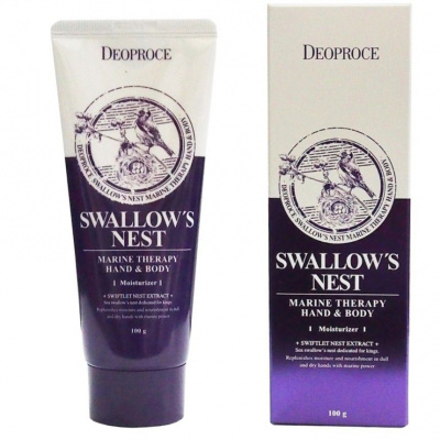 Крем для рук и тела с экстрактом ласточкиного гнезда Deoproce Swallow`s Nest Marine Therapy Hand & Body